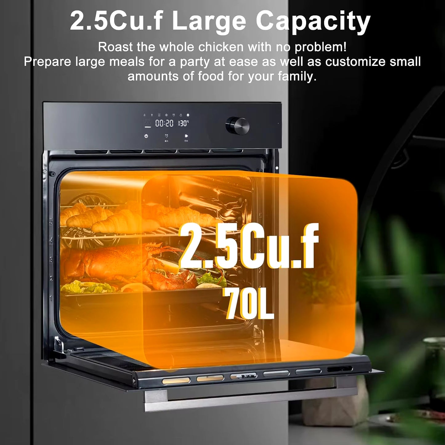 Compact 24" Touch Screen Convection Oven - 2.5 Cu. Ft.