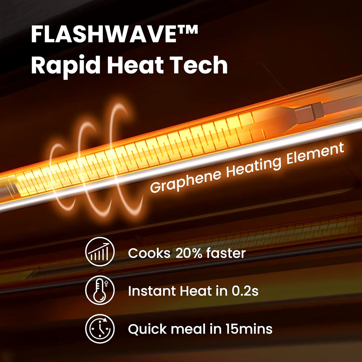 FLASHWAVE™ Ultra-Rapid Heat Technology Toaster Oven Air Fryer - Bake, Broil, Roast, and More!