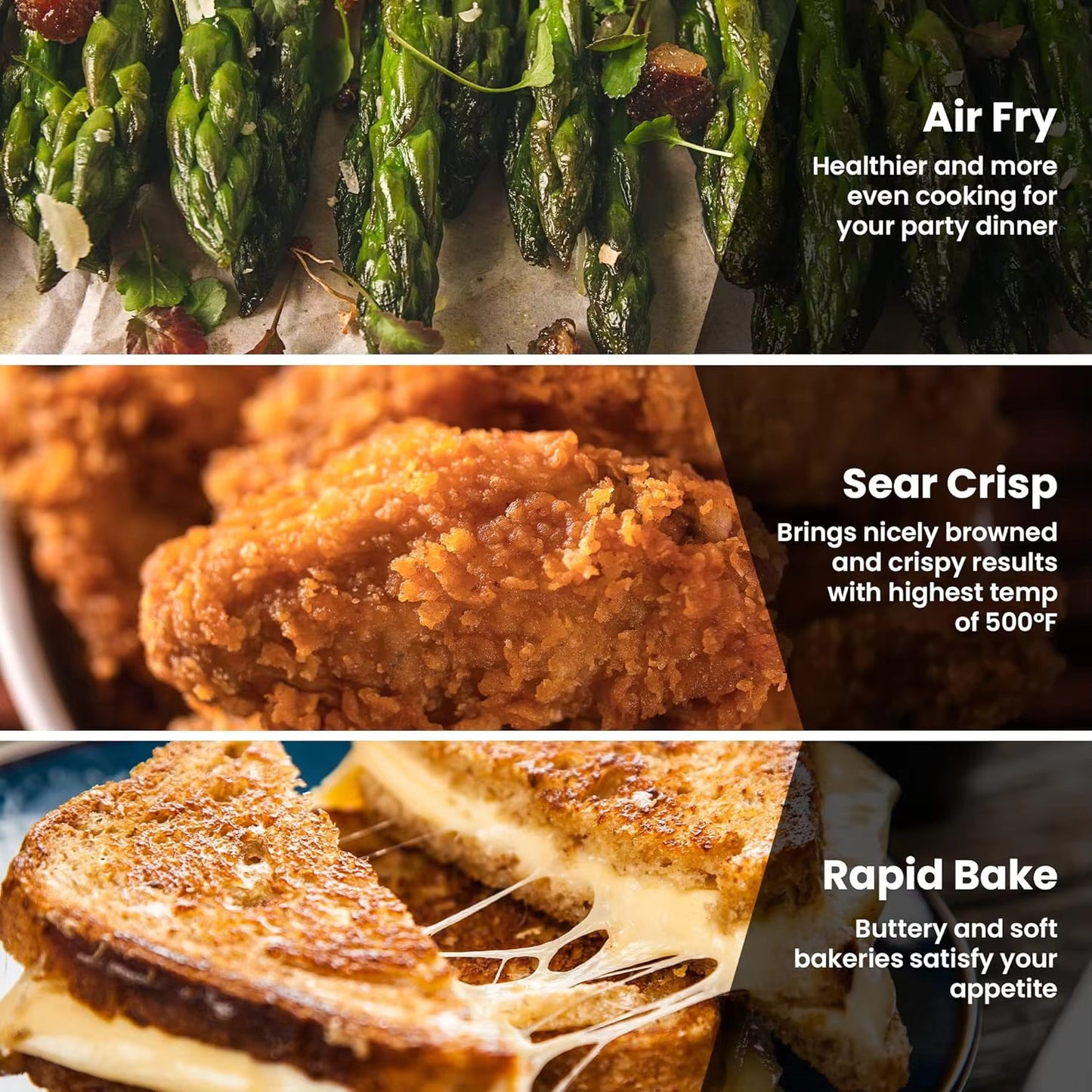FLASHWAVE™ Ultra-Rapid Heat Technology Toaster Oven Air Fryer - Bake, Broil, Roast, and More!