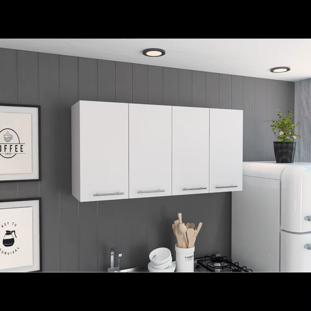 Wall Cabinet with Two Spacious Divisions, 4-Doors